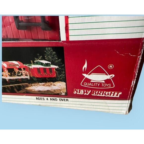 Vintage 1993 New Bright Quality Toys Santa Teddy Bear Express Boxcar Train Car - Picture 5 of 14